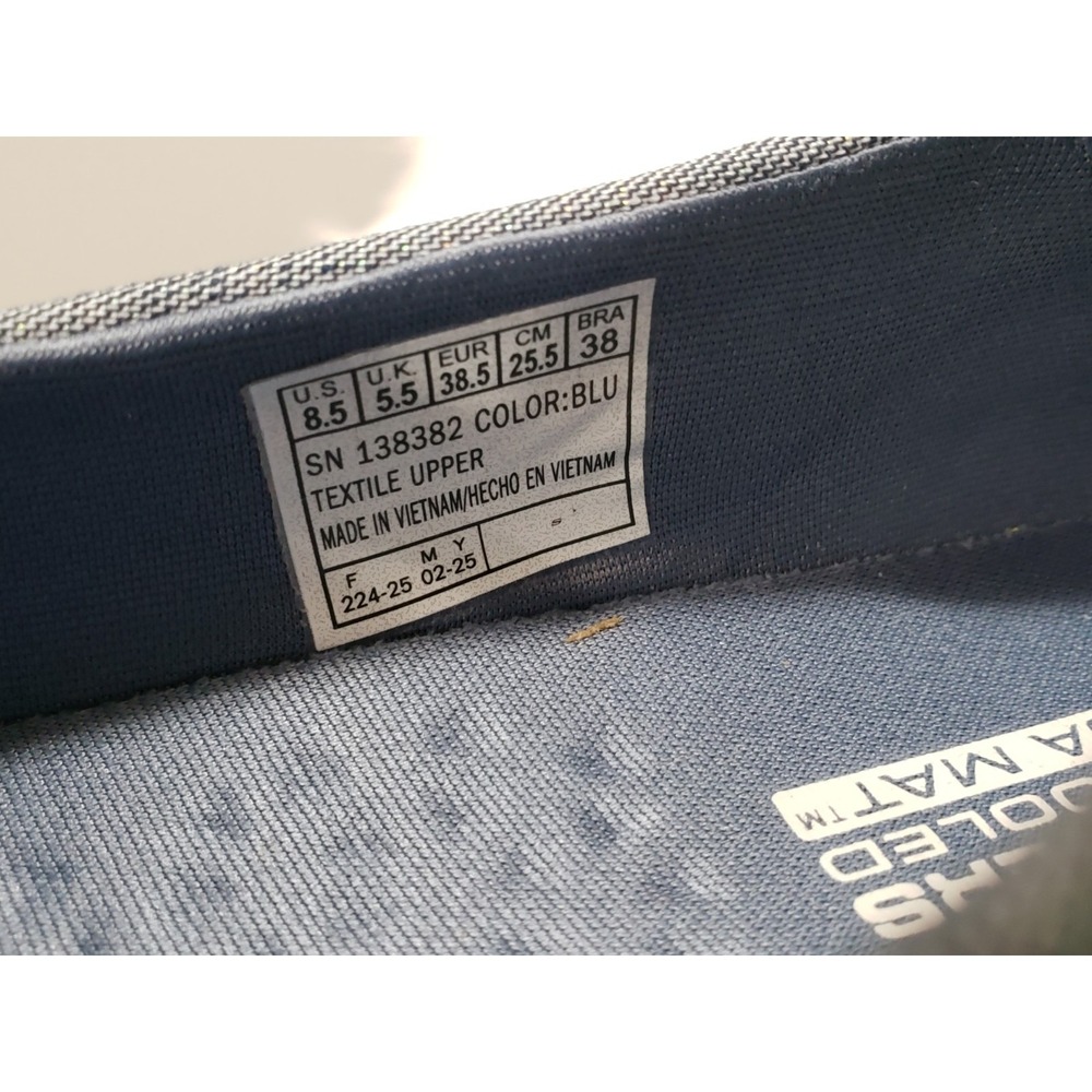 NEW SIZE 8.5 Skechers On The Go Flex Radiant Riviera Chambray Blue Boat Shoes - Picture 4 of 6